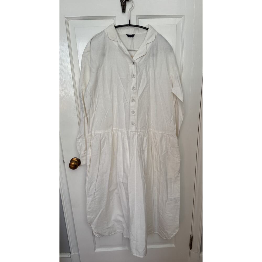 SOLD NWT Ichi Antiquités Woven Cotton Dress in White OS